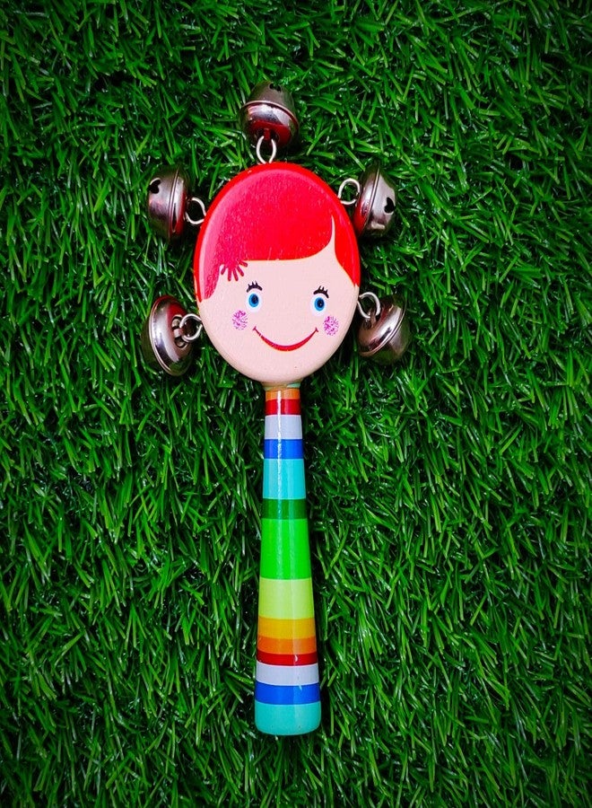 Vemlons Rattle Toy Jhunjhuna Wooden Toy jhunjhuna Wooden Colourful Toys for New Born Baby, Musical Infant Toy, / Dugi Dugi Rattle Sweet Cuddle Infant of JhunJhunas - Image 4